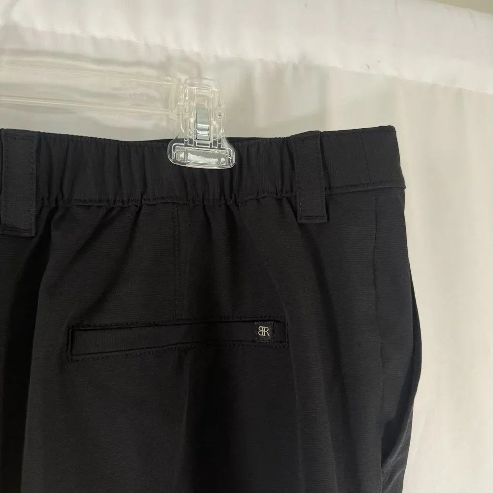 Banana Republic Tech Shorts Men's 40 Black Flat Front 9.5